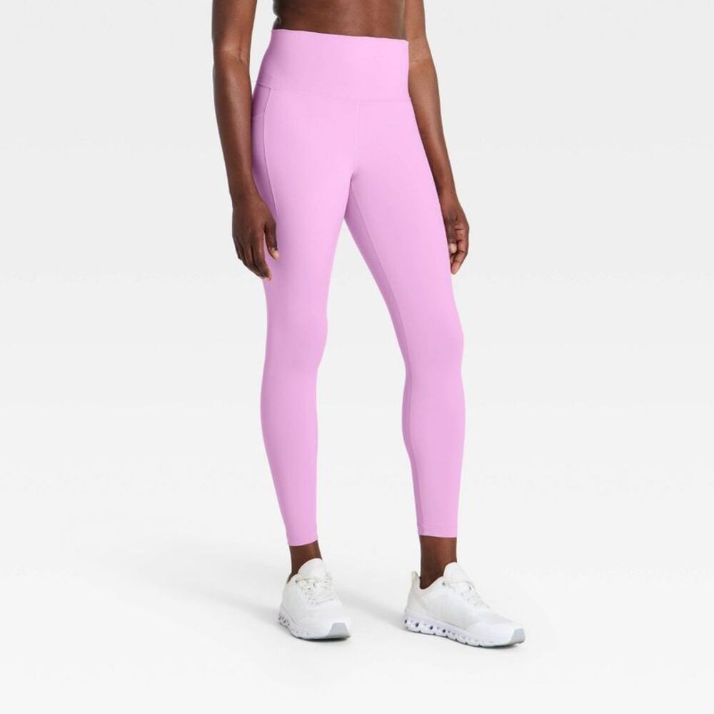 Women's Super Flex High-Rise 7/8 Pocketed Leggings -  Light Violet L - Picture 4 of 5
